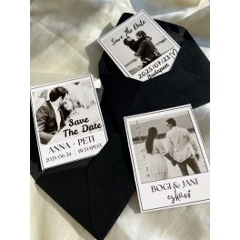 Egyedi fényképes és feliratos Save the date mágnes